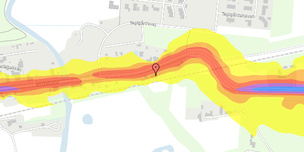 Trafikstøjkort på Frederikshavnsvej 26, 9870 Sindal