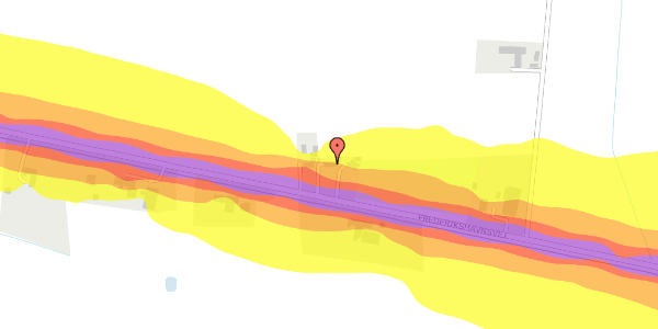 Trafikstøjkort på Frederikshavnsvej 205, 9870 Sindal