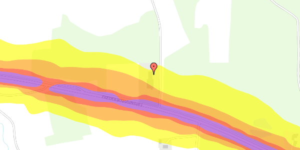 Trafikstøjkort på Frederikshavnsvej 571, 9870 Sindal