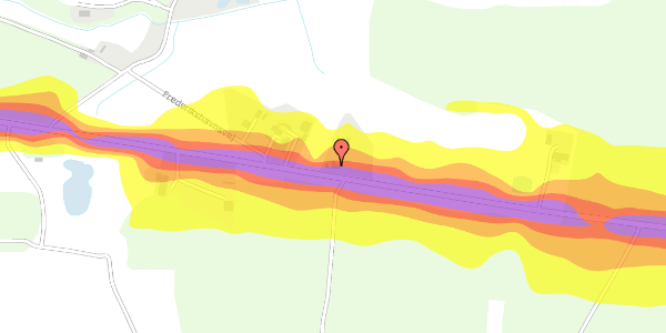 Trafikstøjkort på Frederikshavnsvej 747, 9870 Sindal