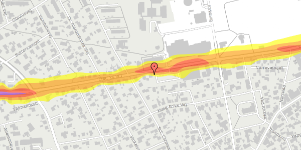 Trafikstøjkort på Chr. Xs Vej 61, 9990 Skagen