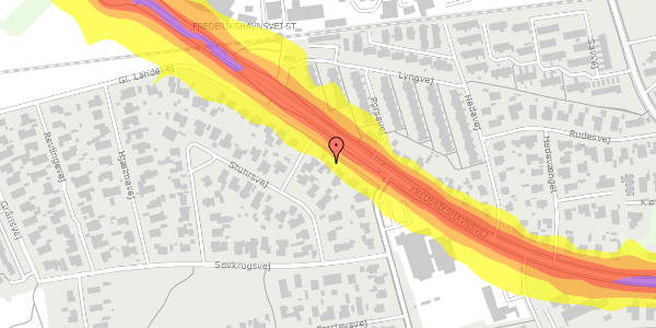 Trafikstøjkort på Gl. Landevej 7, 9990 Skagen