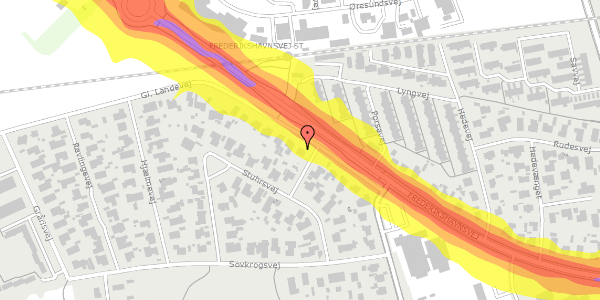 Trafikstøjkort på Gl. Landevej 11, 9990 Skagen