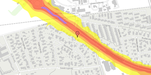 Trafikstøjkort på Gl. Landevej 13, 9990 Skagen