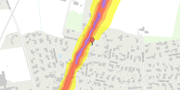 Trafikstøjkort på Skagensvej 74, 9982 Ålbæk