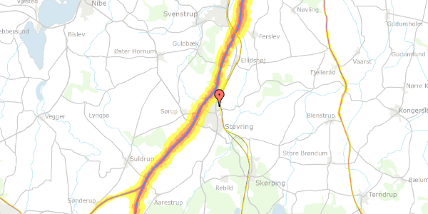 Trafikstøjkort på Alstrupparken 37, 9530 Støvring