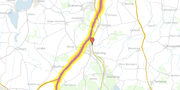 Trafikstøjkort på Jernbanegade 1, 2. 15, 9530 Støvring