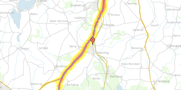 Trafikstøjkort på Viborgvej 39, 9530 Støvring