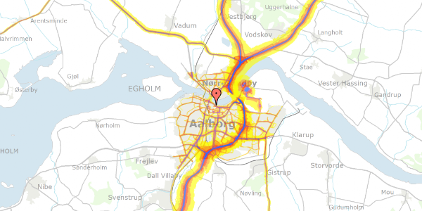 Trafikstøjkort på Adelgade 2, 2. , 9000 Aalborg