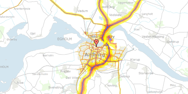 Trafikstøjkort på Algade 37, 2. , 9000 Aalborg