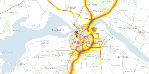 Trafikstøjkort på Anne Maries Vej 9, 9000 Aalborg