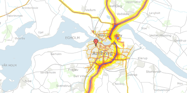 Trafikstøjkort på Benediktevej 5, 9000 Aalborg