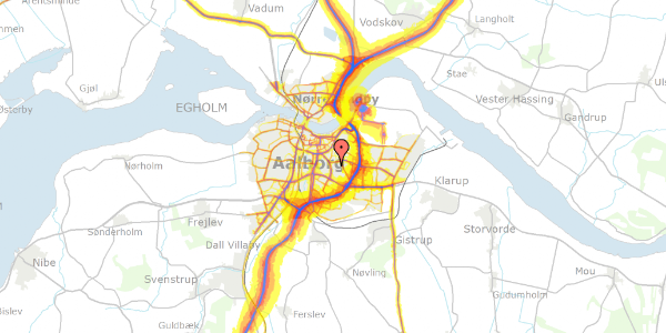 Trafikstøjkort på Borgmester Jørgensens Vej 7, 1. 20, 9000 Aalborg