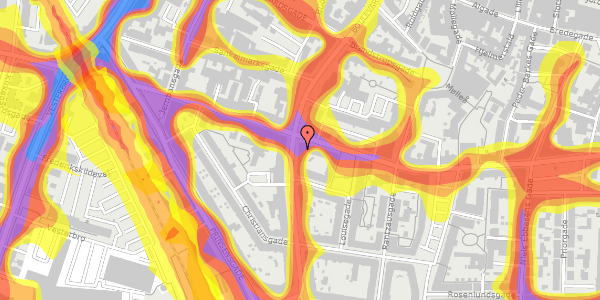 Trafikstøjkort på Boulevarden 19, kl. th, 9000 Aalborg