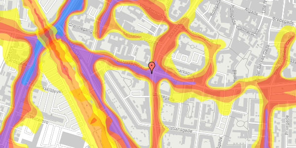 Trafikstøjkort på Boulevarden 24, 2. th, 9000 Aalborg