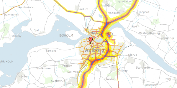 Trafikstøjkort på Bøge Alle 3, st. , 9000 Aalborg