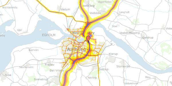 Trafikstøjkort på Carl Blochs Vej 4, 9000 Aalborg