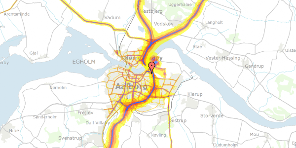 Trafikstøjkort på Carl Blochs Vej 27, 9000 Aalborg