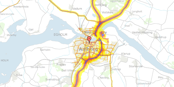 Trafikstøjkort på Christiansgade 32, 3. th, 9000 Aalborg