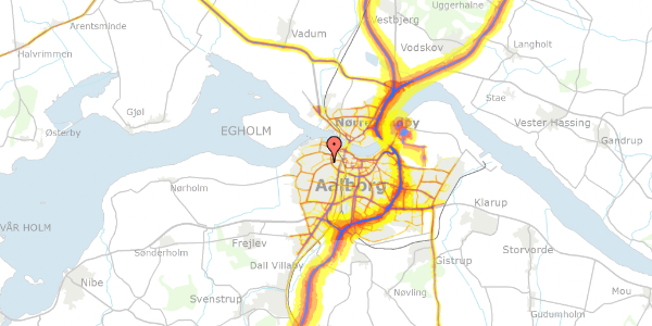 Trafikstøjkort på Constancevej 4, 9000 Aalborg