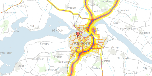 Trafikstøjkort på Constancevej 7, 9000 Aalborg