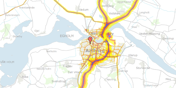 Trafikstøjkort på Constancevej 13, 9000 Aalborg