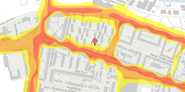 Trafikstøjkort på Cort Adelers Gade 3, 1. tv, 9000 Aalborg