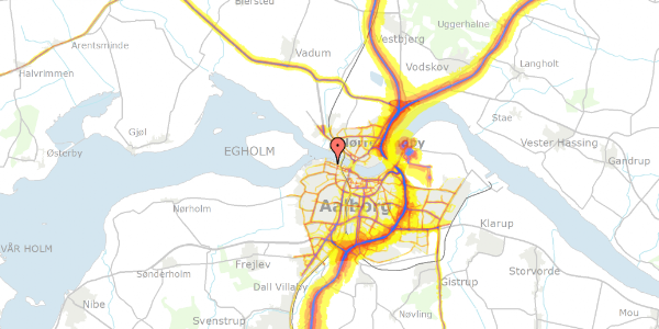 Trafikstøjkort på Cort Adelers Gade 10, 1. th, 9000 Aalborg