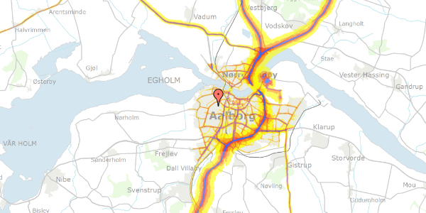 Trafikstøjkort på Cortesvej 2, 9000 Aalborg