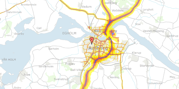 Trafikstøjkort på Cortesvej 6, 9000 Aalborg