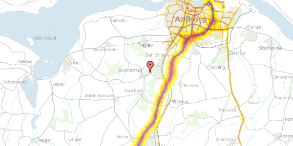 Trafikstøjkort på Danagården 93, 9230 Svenstrup J