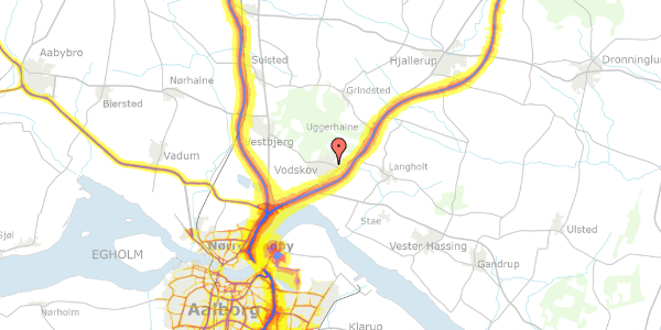 Trafikstøjkort på Drøvten 35, 9310 Vodskov