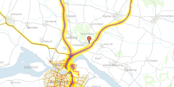 Trafikstøjkort på Drøvten 43, 9310 Vodskov