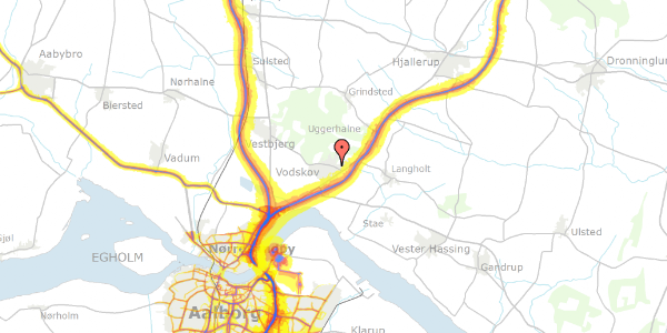 Trafikstøjkort på Drøvten 58, 9310 Vodskov