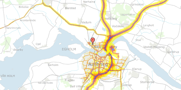 Trafikstøjkort på Ellebæk 5, 9400 Nørresundby