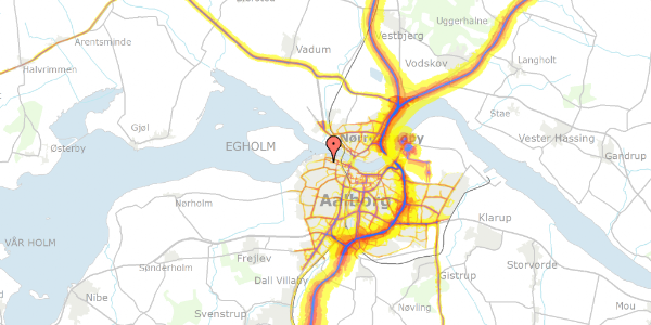 Trafikstøjkort på Engtoftevej 40, 1. th, 9000 Aalborg