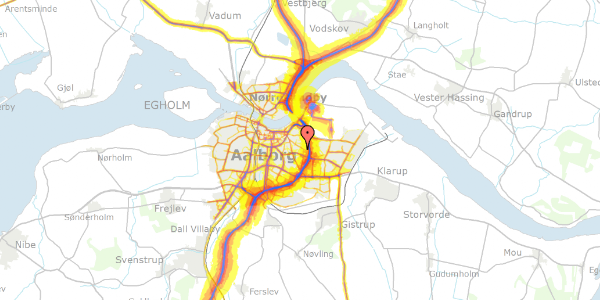 Trafikstøjkort på Filstedvej 93, 9000 Aalborg