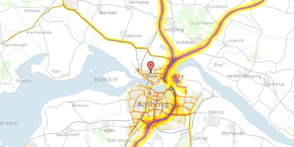 Trafikstøjkort på Forbindelsesvejen 18G, kl. 9, 9400 Nørresundby