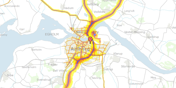 Trafikstøjkort på Grønnegade 31, 9000 Aalborg