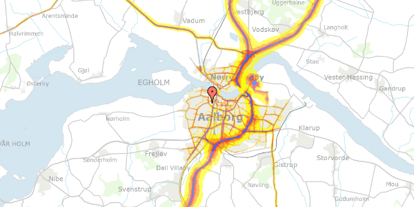 Trafikstøjkort på Hasserisvej 101B, 1. th, 9000 Aalborg