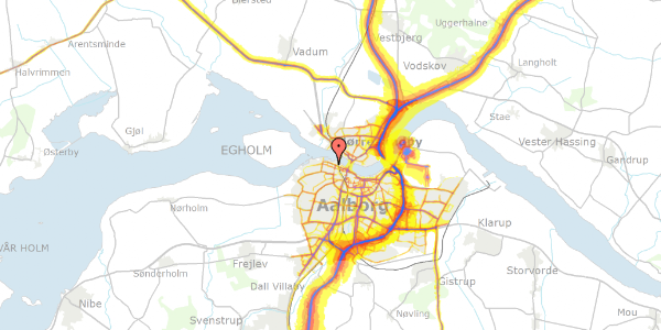 Trafikstøjkort på Herluf Trolles Gade 11, 1. th, 9000 Aalborg