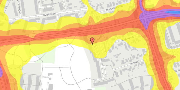 Trafikstøjkort på Hørhaven 8, 2. th, 9000 Aalborg