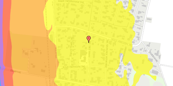 Trafikstøjkort på Jonas Lies Vej 4, 9381 Sulsted