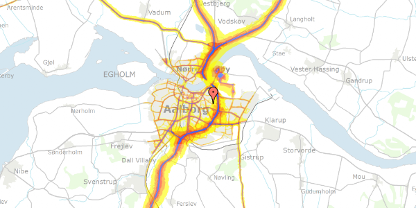 Trafikstøjkort på Jyttevej 71, 9000 Aalborg