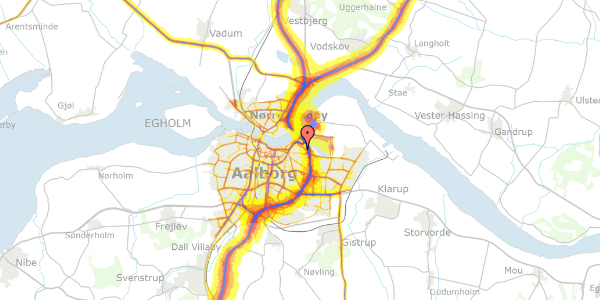 Trafikstøjkort på Jørgen Sonnes Vej 31, 9000 Aalborg