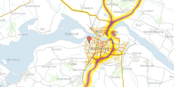 Trafikstøjkort på Kappavej 35, 9000 Aalborg