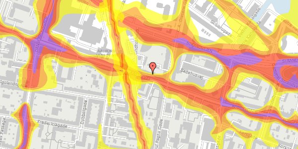 Trafikstøjkort på Kastetvej 18, 2. th, 9000 Aalborg