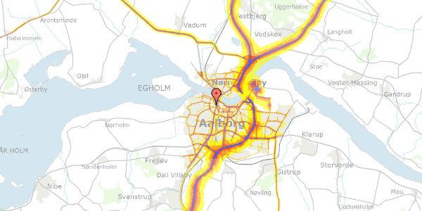 Trafikstøjkort på Klostermarken 20, 9000 Aalborg