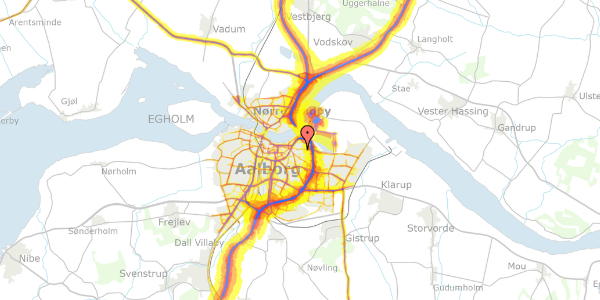 Trafikstøjkort på Kovshøjsvej 26, 9000 Aalborg