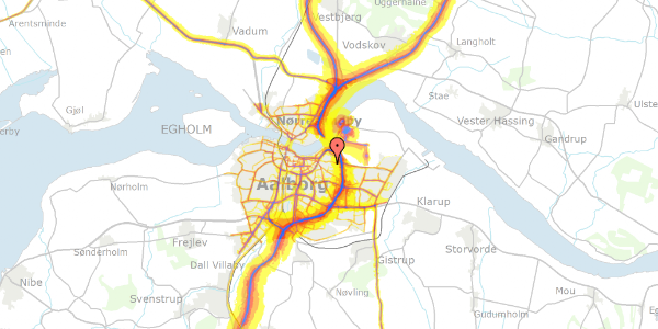 Trafikstøjkort på Langgade 51, 9000 Aalborg